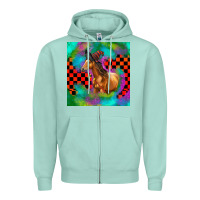 Seafoam Halloween Quarter Horse Zipper Hoodie - LillyAllenDesigns