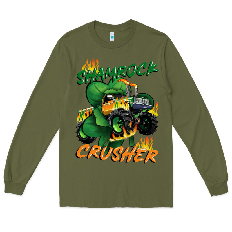 Shamrock Crusher St. Patrick's Day Long Sleeve Tee by CowGirlArtShop | Teevron