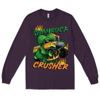 Plum Shamrock crusher St. Patrick's Day Long Sleeve Tee - CowGirlArtShop