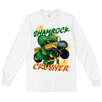 White Shamrock crusher St. Patrick's Day Long Sleeve Tee - CowGirlArtShop