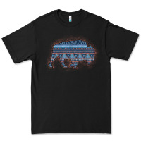 Black Bison Silhouette Blue Aztec Premium Tee - Bettercallsaul