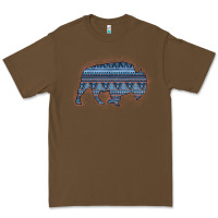 Cacao Bison Silhouette Blue Aztec Premium Tee - Bettercallsaul