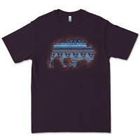 Plum Bison Silhouette Blue Aztec Premium Tee - Bettercallsaul