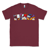 Burgundy Best Teacher Ever Classic Tee - CowhideDigitalArt