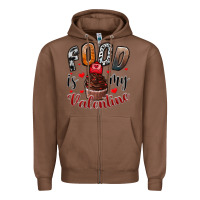 Chestnut Food İs My Valentine Zipper Hoodie - SublimationCraftShop