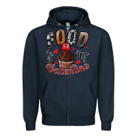 Navy Food İs My Valentine Zipper Hoodie - SublimationCraftShop