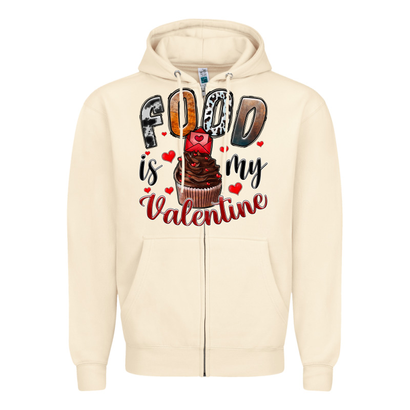 Food İs My Valentine Zipper Hoodie by SublimationCraftShop | Teevron
