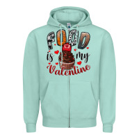 Seafoam Food İs My Valentine Zipper Hoodie - SublimationCraftShop