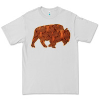 Dove Grey Bison Silhouette Red Skull Premium Tee - Bettercallsaul