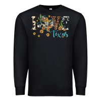 Black love texas map sunflower cactus cowhide leopard Premium Sweatshirt - Artiststas