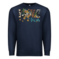 Navy love texas map sunflower cactus cowhide leopard Premium Sweatshirt - Artiststas