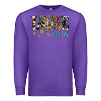 Purple love texas map sunflower cactus cowhide leopard Premium Sweatshirt - Artiststas