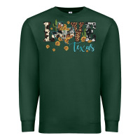Sports Green love texas map sunflower cactus cowhide leopard Premium Sweatshirt - Artiststas