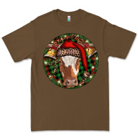 Cacao Longhorn Cow Christmas Premium Tee - RanaPortraitStore