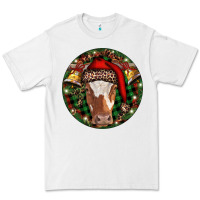White Longhorn Cow Christmas Premium Tee - RanaPortraitStore