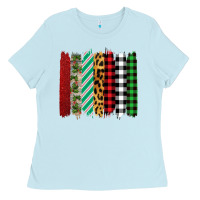 Baby Blue christmas brushstrokes Ladies Tee - Bettercallsaul