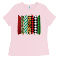 Bubblegum Pink christmas brushstrokes Ladies Tee - Bettercallsaul