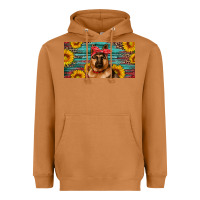 Meerkat german shepherd with sunflowers license plate Heavyweight Hoodie - Artiststas
