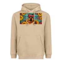Mushroom german shepherd with sunflowers license plate Heavyweight Hoodie - Artiststas