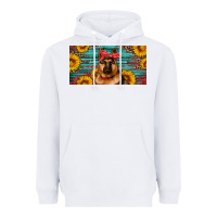 White german shepherd with sunflowers license plate Heavyweight Hoodie - Artiststas