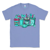 Colony Blue Ovarian Cancer coffee cups teal ribbon Classic Tee - NancyCooperArtShop