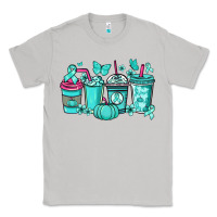 Moon Dust Ovarian Cancer coffee cups teal ribbon Classic Tee - NancyCooperArtShop