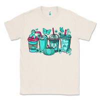 Natural Ovarian Cancer coffee cups teal ribbon Classic Tee - NancyCooperArtShop