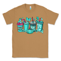 Toasted Coconut Ovarian Cancer coffee cups teal ribbon Classic Tee - NancyCooperArtShop