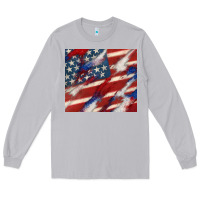 Moon Dust American flag glitter 4th of july Long Sleeve Tee - CowGirlArtShop