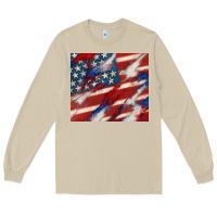 Mushroom American flag glitter 4th of july Long Sleeve Tee - CowGirlArtShop
