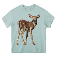 Arona white tailed fawn deer Heavy Core Tee - LillyAllenDesigns
