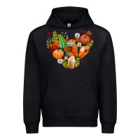 Black pumpkin and latte with fall Urban Hoodie - AdoDesignShop