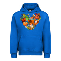 Cobalt pumpkin and latte with fall Urban Hoodie - AdoDesignShop