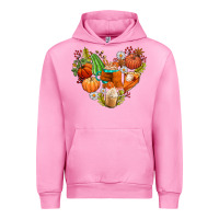 Fuchsia Pink pumpkin and latte with fall Urban Hoodie - AdoDesignShop
