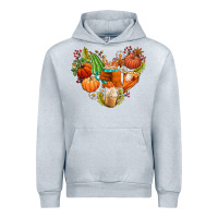 Heather Grey pumpkin and latte with fall Urban Hoodie - AdoDesignShop