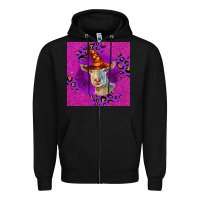 Black Halloween Saanen Goat Zipper Hoodie - LillyAllenDesigns