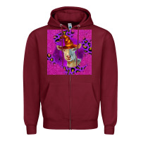 Burgundy Halloween Saanen Goat Zipper Hoodie - LillyAllenDesigns