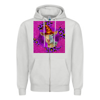 Dove Grey Halloween Saanen Goat Zipper Hoodie - LillyAllenDesigns