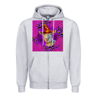 Heather Grey Halloween Saanen Goat Zipper Hoodie - LillyAllenDesigns