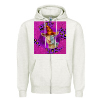 Oatmeal Heather Halloween Saanen Goat Zipper Hoodie - LillyAllenDesigns