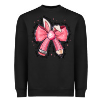 Black easter bunny pencil bow Heavyweight Sweatshirt - CowhideDigitalArt