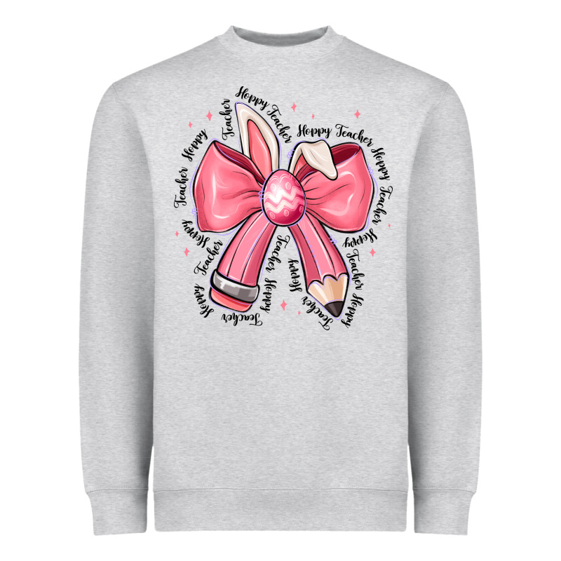 Easter Bunny Pencil Bow Heavyweight Sweatshirt by CowhideDigitalArt | Teevron