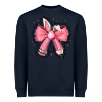 Navy easter bunny pencil bow Heavyweight Sweatshirt - CowhideDigitalArt
