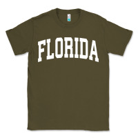 Army Green Florida Crewneck Sweatshirt Sports College Style State Gifts Classic Tee - minhPixels