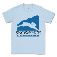 Dusty Blue snowshoe mountain Classic Tee - minhPixels