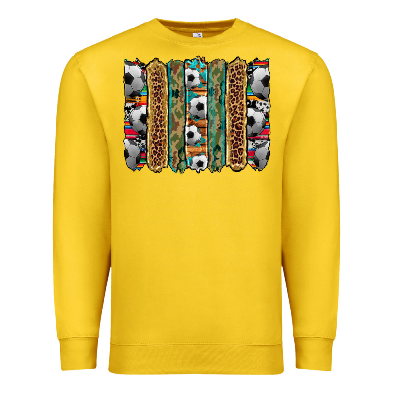 Soccer Camouflage Serape Cowhide Turquoise Leopard Glitter  Brushstrok Premium Sweatshirt by Artiststas | Teevron