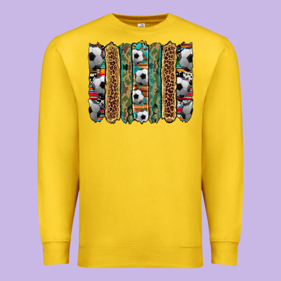 Soccer Camouflage Serape Cowhide Turquoise Leopard Glitter  Brushstrok Premium Sweatshirt Designed By Artiststas