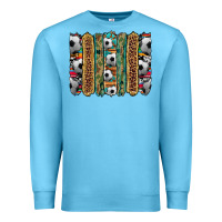 Ocean Blue soccer camouflage serape cowhide turquoise leopard glitter  brushstrok Premium Sweatshirt - Artiststas