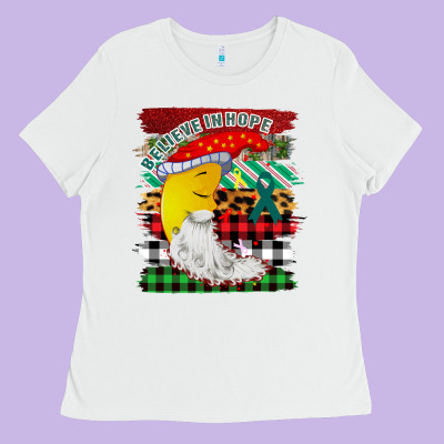 Believe In Hope Santa Moon Ladies Tee Designed By Bettercallsaul
