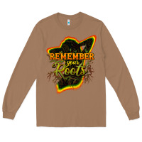 Toasted Coconut Remember your roots Long Sleeve Tee - HowdyJamesFarm